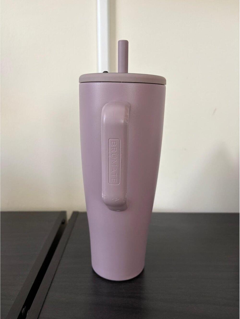 BrüMate Era 40oz Tumbler Lavender Mauve Handle Straw Lid Insulated Cup